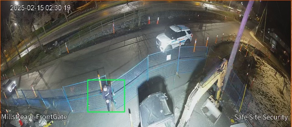 Suspect at front gate